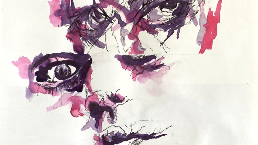 Water Colour and conitinous line art